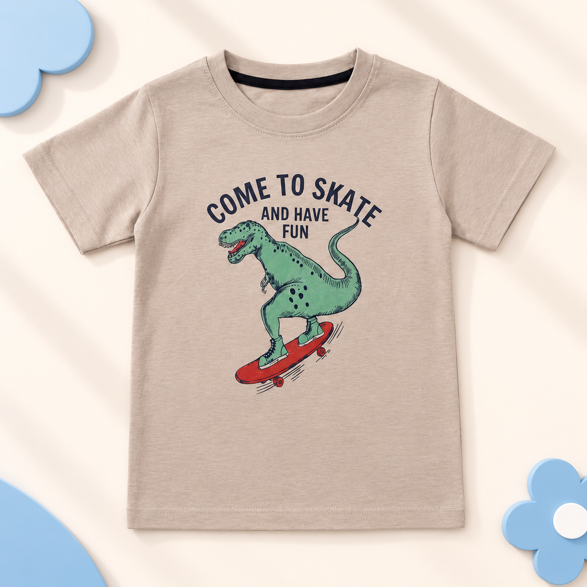 Dino Skateboard Boys T-Shirt