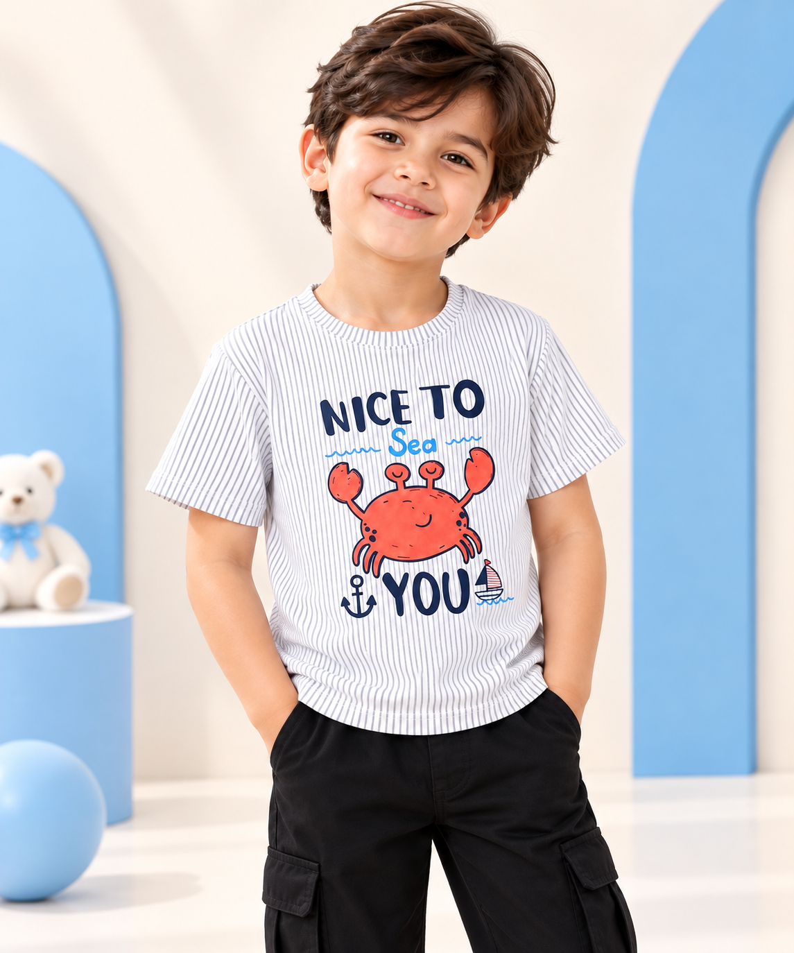 Nice to Sea You Crab Boys T-Shirt