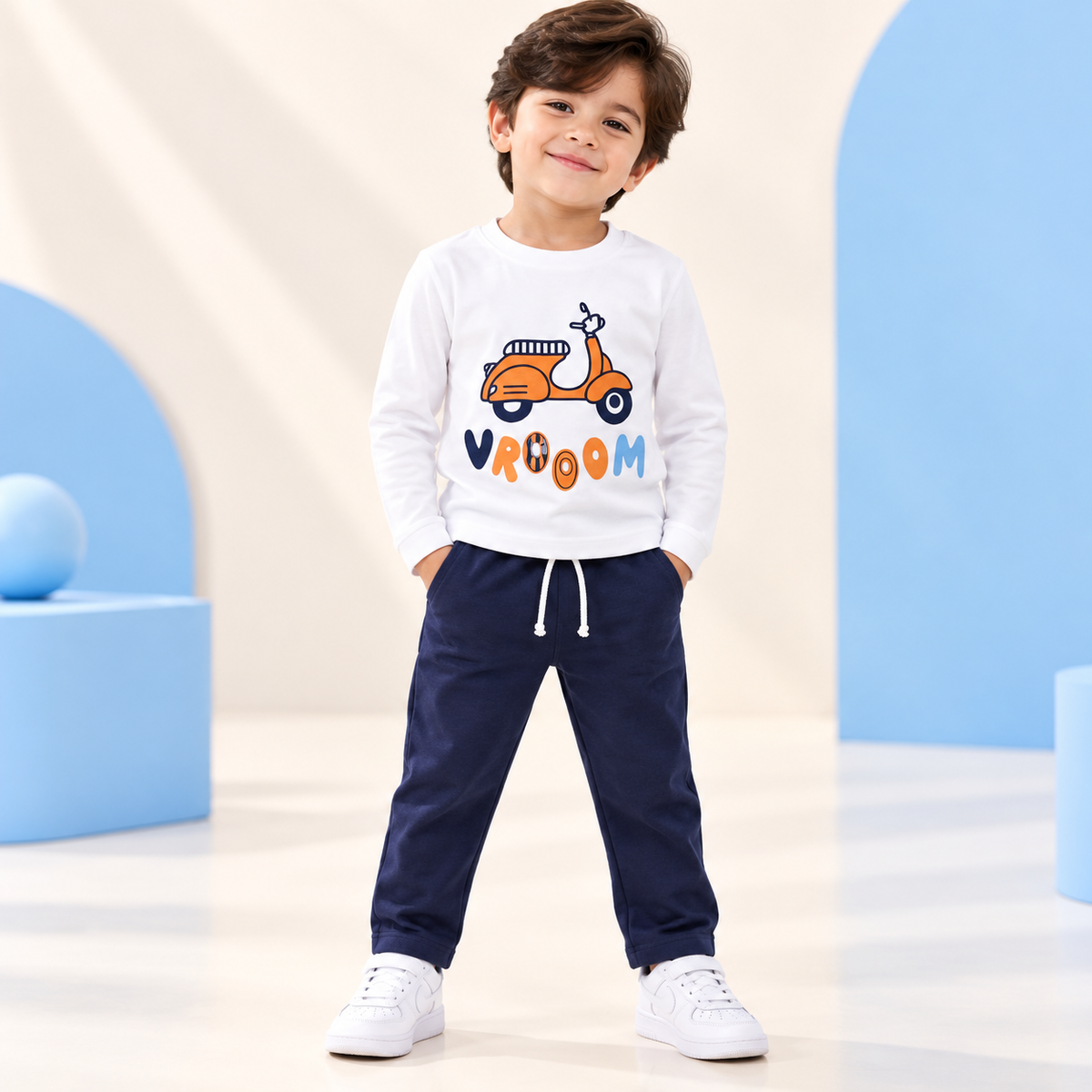 Vroom Scooter Boys Summer T-Shirt & Pants Set