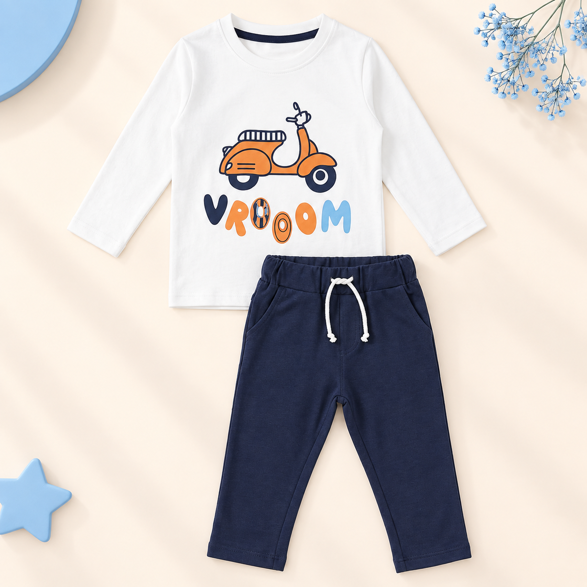 Vroom Scooter Boys Summer T-Shirt & Pants Set