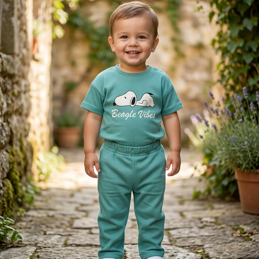 Baby & Toddler Beagle Vibe Set – Two-Pack Soft Cotton Outfit
