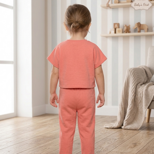 Toddler Bunny Peach Two-Pack – Soft Cotton Outfit Set